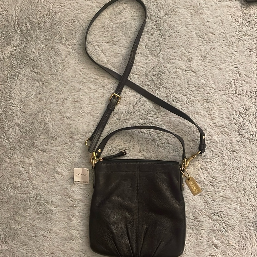 COACH Eggplant Crossbody Two straps hand  Body
Leather  Gold hardware